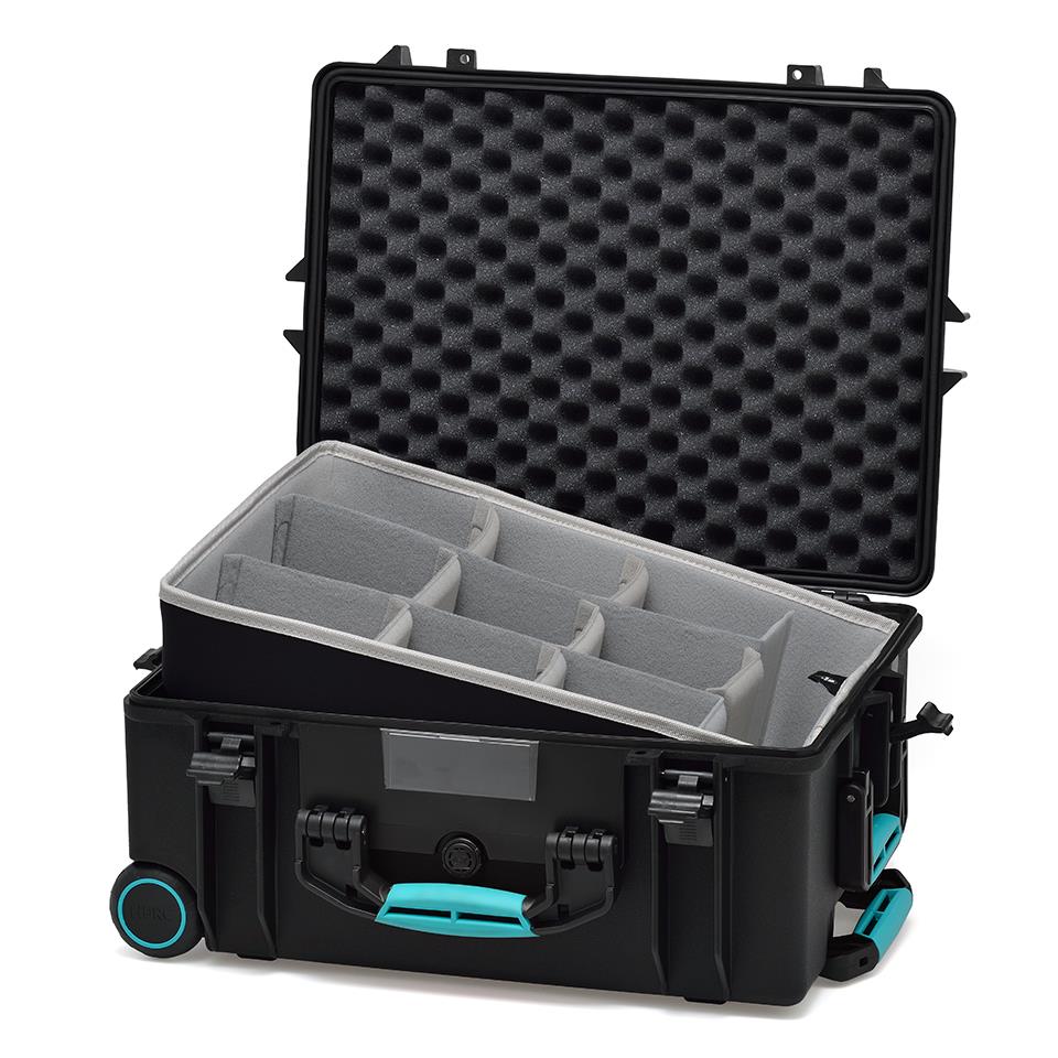 HPRC VALIGIA IN RESINA CON RUOTE 2700W CON GRIP, MANIGLIA, RUOTE, BLU BASSANO CON SECOND SKIN