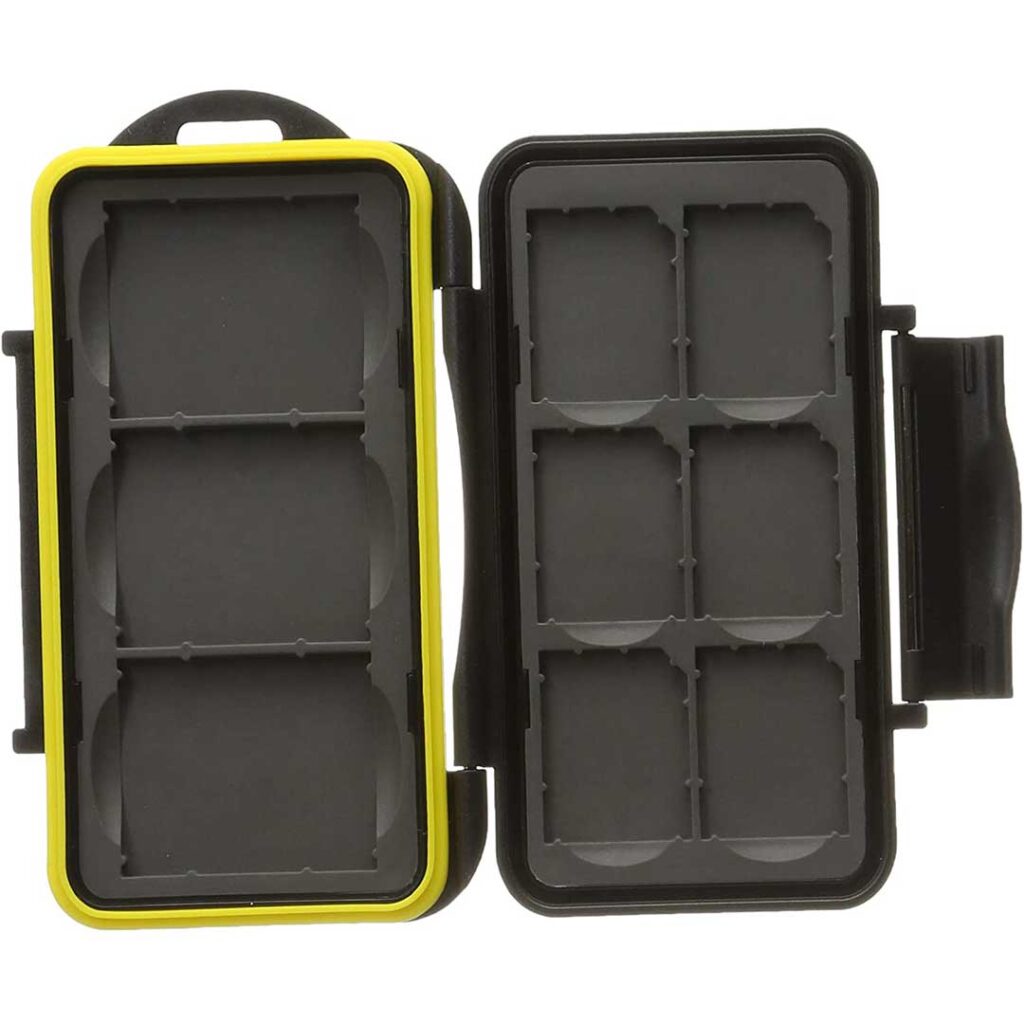 JJC MC-SD6CF3 - Custodia rigida impermeabile per schede di memoria (CF x 3/6 x SD)