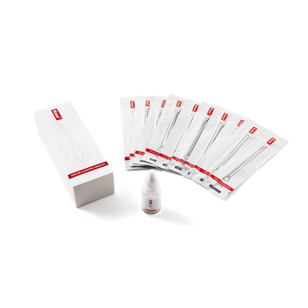 KASE KIT 10 SWAB PER PULIZIA SENSORE APS-C + LIQUIDO 15 ML