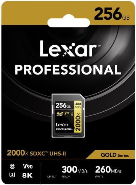 LEXAR 256GB 2000x SDHC UHS-II C10 V90 U3
