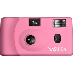 YASHICA MF-1 FOTOCAMERA A PELLICOLA ROSA + PELLICOLA 400/24 POSE