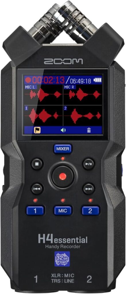ZOOM H4essential Handy Recorder 4 Tracce 32-bit Float con Microfoni X/Y