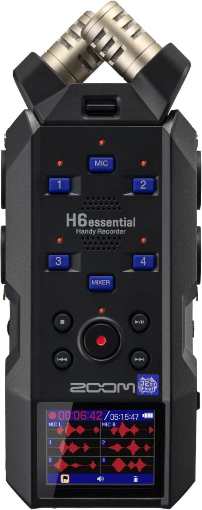 ZOOM H6essential Handy Recorder 6 Tracce 32-bit Float con Capsula XYH-6e