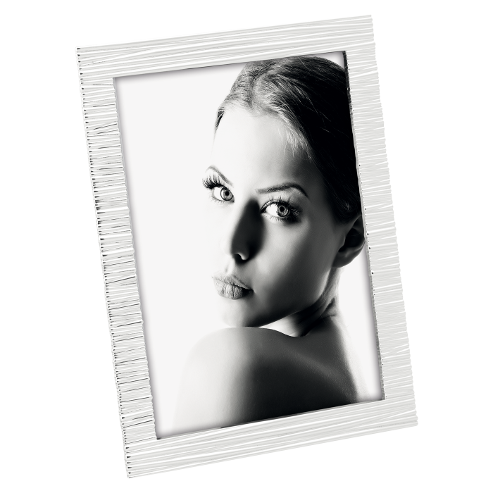 Mascagni Portafoto In Metallo Lucido Argento  CROMO10X15 Cod.A1120-A