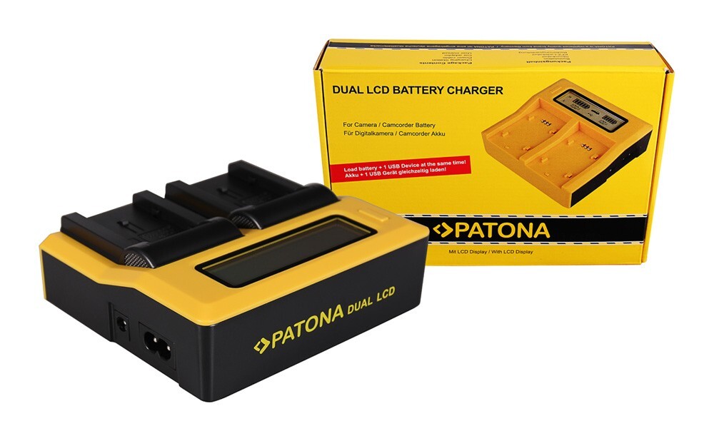 PATONA DUAL LCD USB CHARGER CANON BP808 BP-808 BP819 BP-819 BP820 BP-820