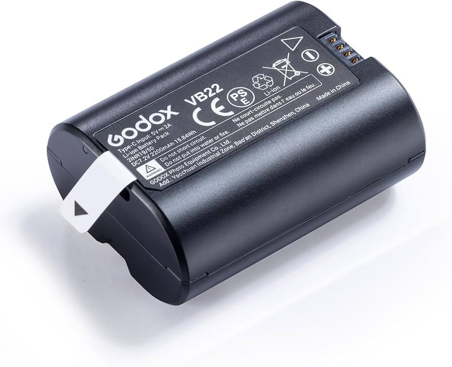 GODOX VB-22 BATTERIA PER V480 E V1MID 2200MAH CARICA USB-C