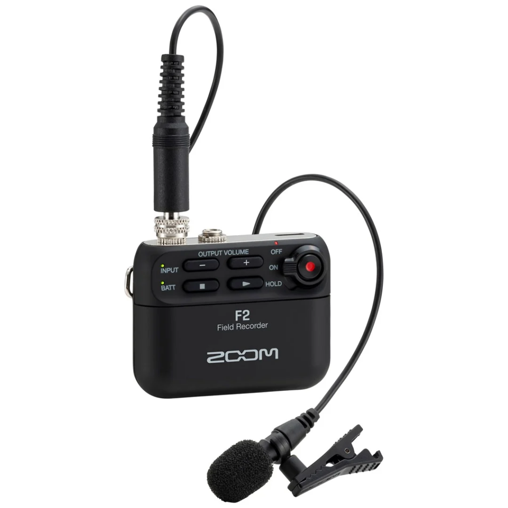 ZOOM F2 Field Recorder 32-bit Float con Microfono Lavalier LMF-2