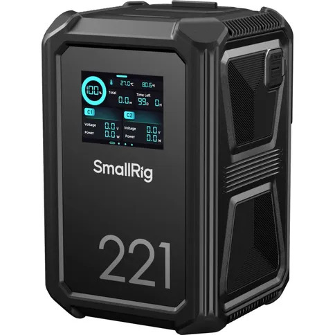SmallRig X221 4985 X-Touch Smart Triple-Proof – Batteria V-Mount 221Wh 140W USB-C PD con Touchscreen