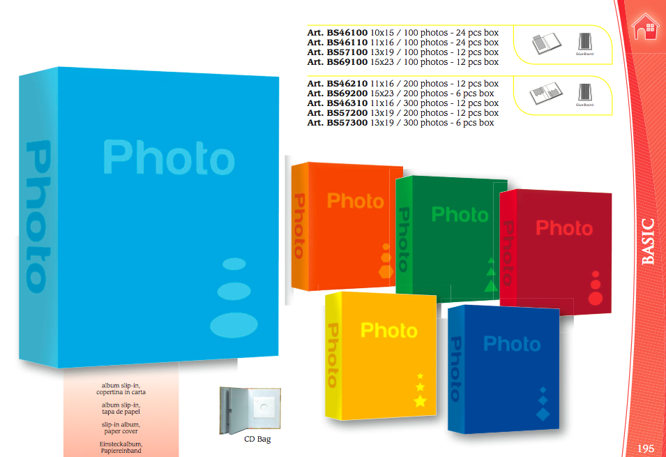 ZEP Basic BS46100 Album a Tasche 100 Foto 10x15 cm – Colori Assortiti BS46100