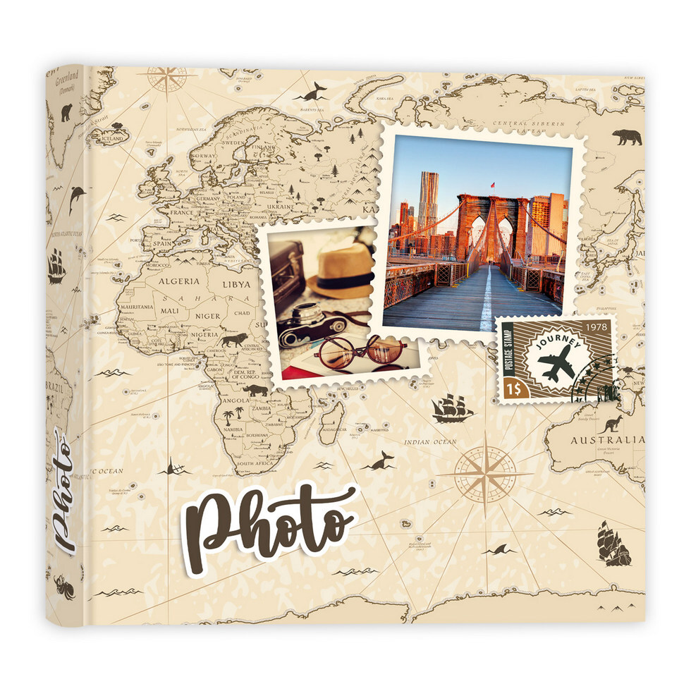 ZEP AD3132L Album Fotografico Autoadesivo 31x32 cm 50 Pagine – Tema Viaggio